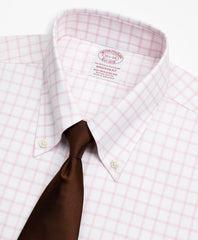 Stretch Madison Classic-Fit Dress Shirt, Non-Iron Twill Button-Down Collar Grid Check