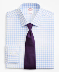 Stretch Madison Classic-Fit Dress Shirt, Non-Iron Twill Ainsley Collar Grid Check