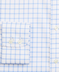 Stretch Madison Classic-Fit Dress Shirt, Non-Iron Twill English Collar Grid Check