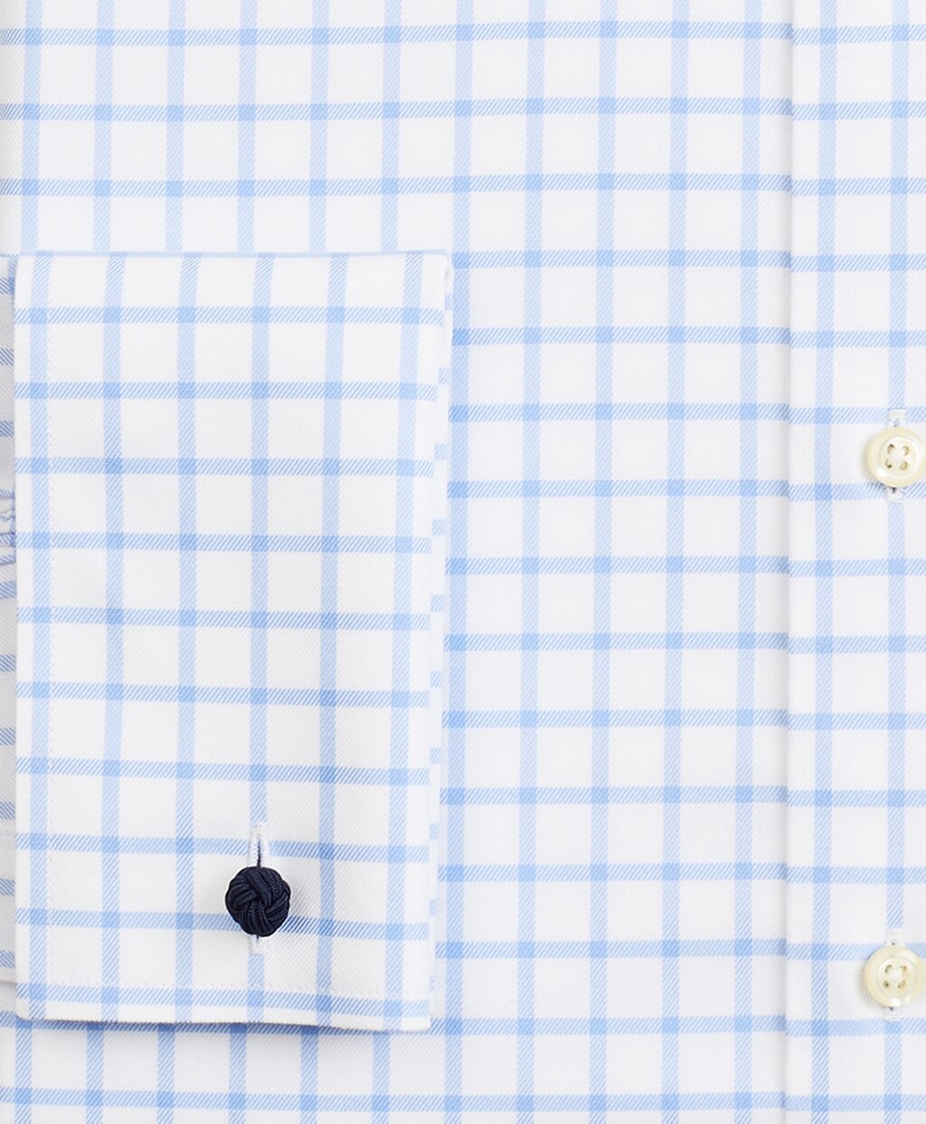 Stretch Madison Classic-Fit Dress Shirt, Non-Iron Twill Ainsley Collar French Cuff  Grid Check