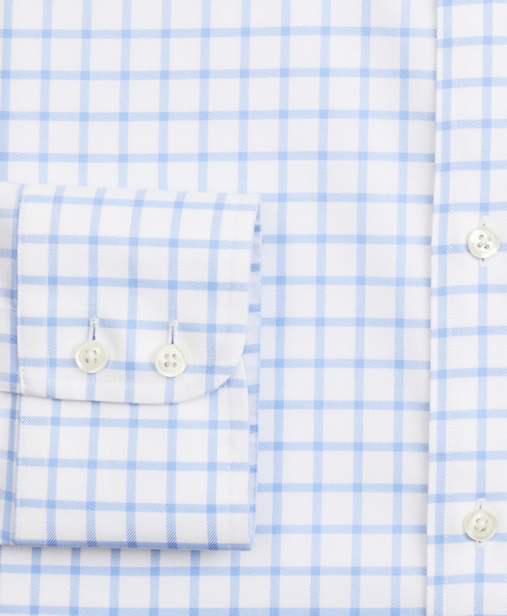 Stretch Regent Fitted Dress Shirt, Non-Iron Twill English Collar Grid Check