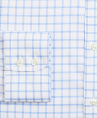 Stretch Milano Slim-Fit Dress Shirt, Non-Iron Twill Button-Down Collar Grid Check