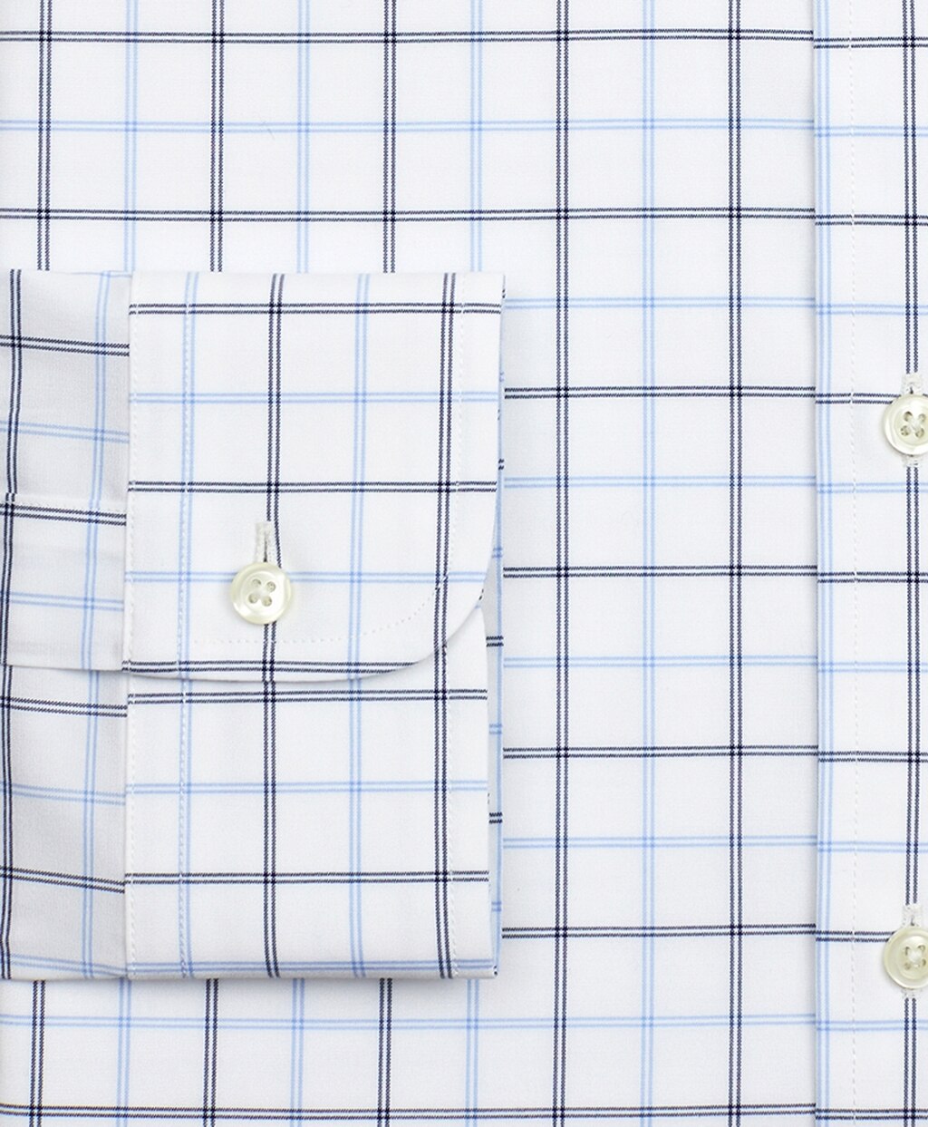 Stretch Madison Classic-Fit Dress Shirt, Non-Iron Poplin Button-Down Collar Double-Grid Check