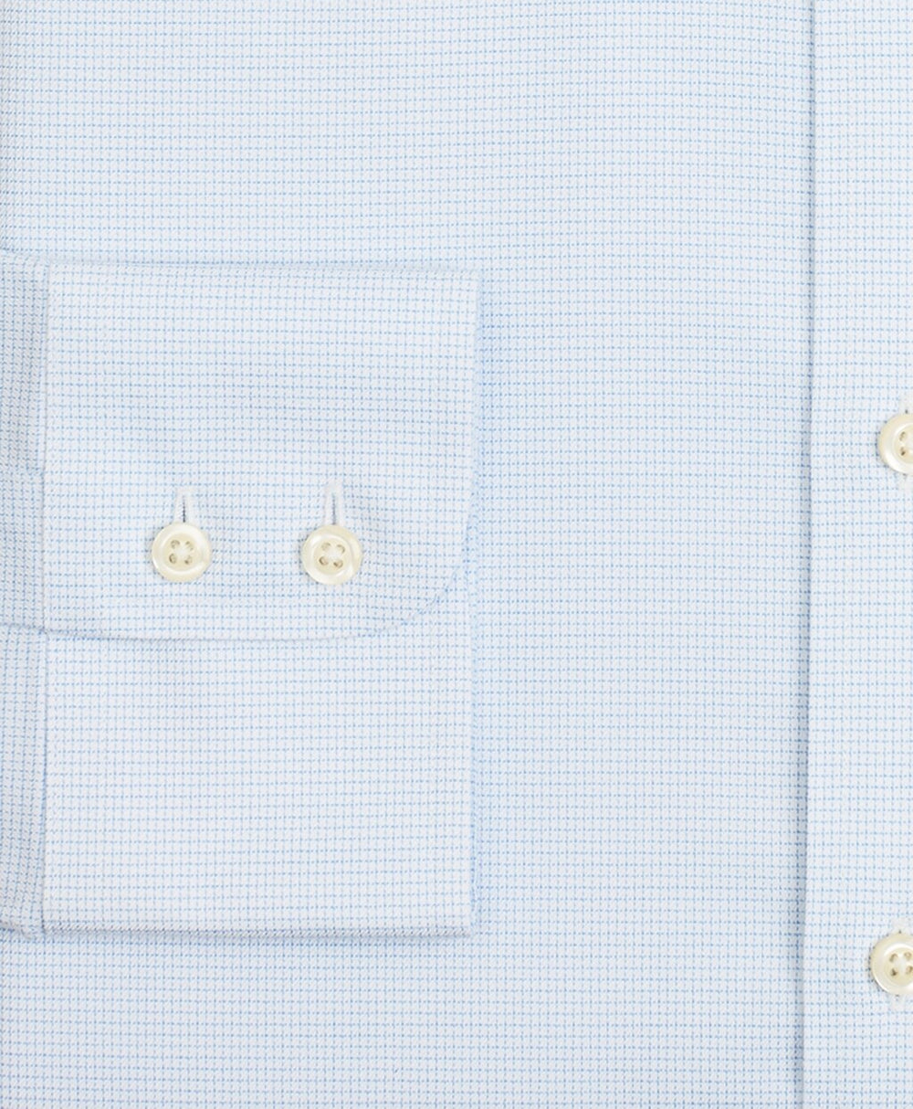 Stretch Regent Fitted Dress Shirt, Non-Iron Twill Ainsley Collar Micro-Check