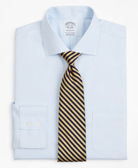 Stretch Regent Fitted Dress Shirt, Non-Iron Twill English Collar Micro-Check