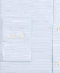 Stretch Milano Slim-Fit Dress Shirt, Non-Iron Twill Ainsley Collar Micro-Check