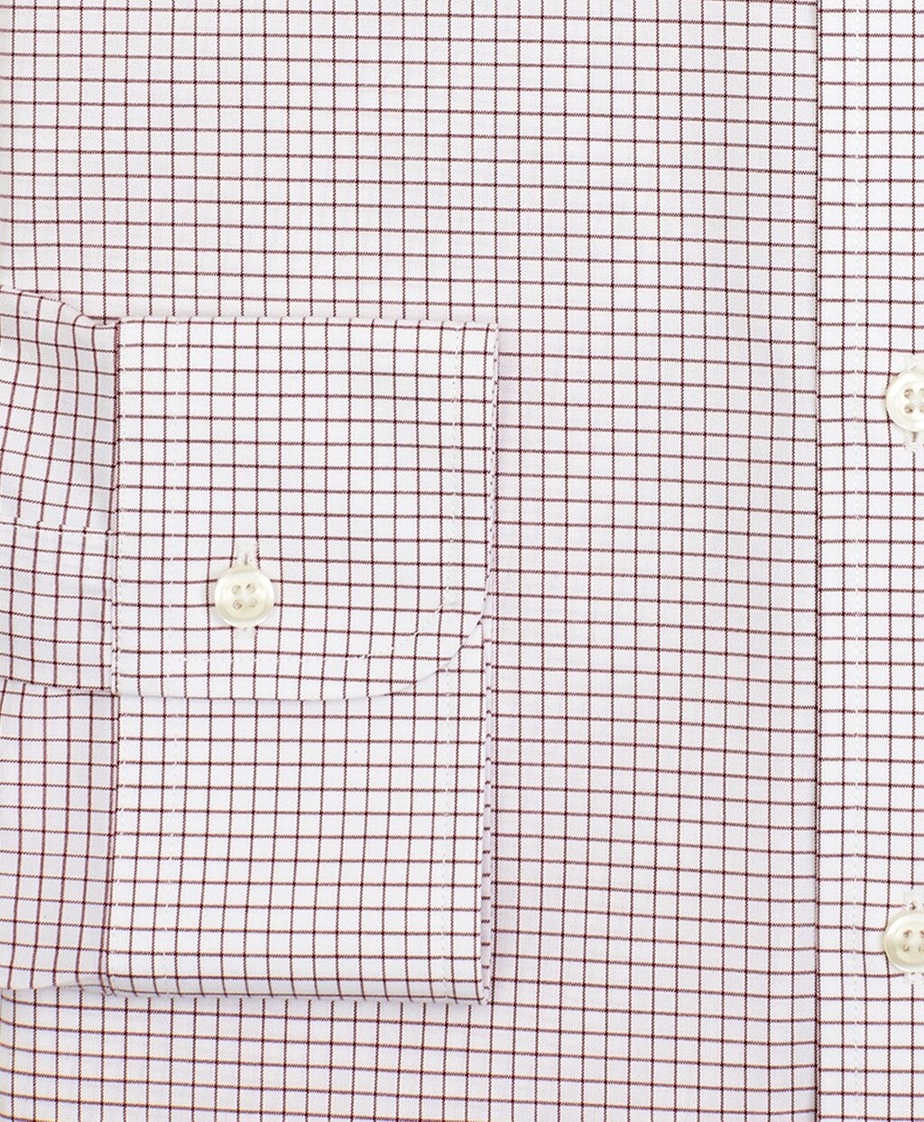 Stretch Regent Fitted Dress Shirt, Non-Iron Poplin Button-Down Collar Small Grid Check