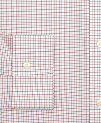 Stretch Soho Extra-Slim-Fit Dress Shirt, Non-Iron Poplin Button-Down Collar Small Grid Check