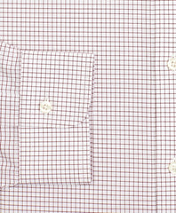 Stretch Soho Extra-Slim-Fit Dress Shirt, Non-Iron Poplin English Collar Small Grid Check