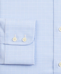 Stretch Madison Classic-Fit Dress Shirt, Non-Iron Royal Oxford English Collar Glen Plaid