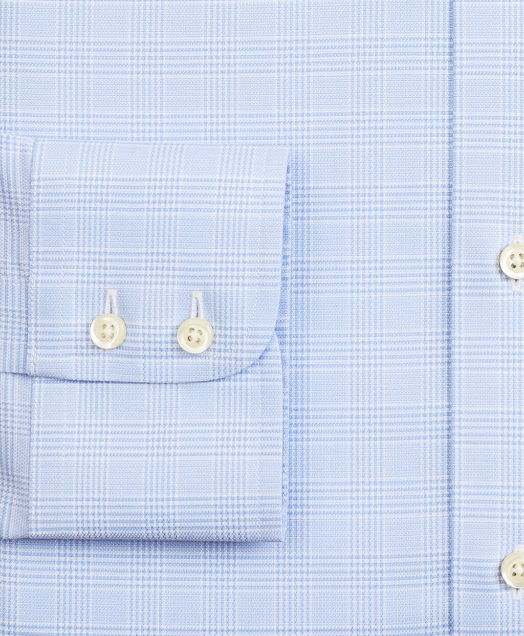 Stretch Milano Slim-Fit Dress Shirt, Non-Iron Royal Oxford Button-Down Collar Glen Plaid