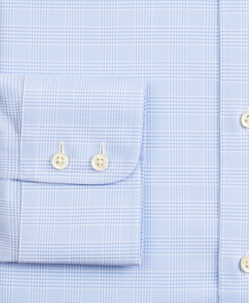 Stretch Milano Slim-Fit Dress Shirt, Non-Iron Royal Oxford English Collar Glen Plaid
