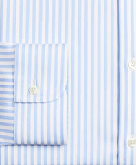 Stretch Milano Slim-Fit Dress Shirt, Non-Iron Twill Button-Down Collar Bold Stripe