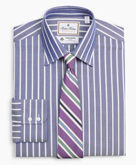 Luxury Collection Soho Extra-Slim-Fit Dress Shirt, Franklin Spread Collar Herringbone Wide Stripe