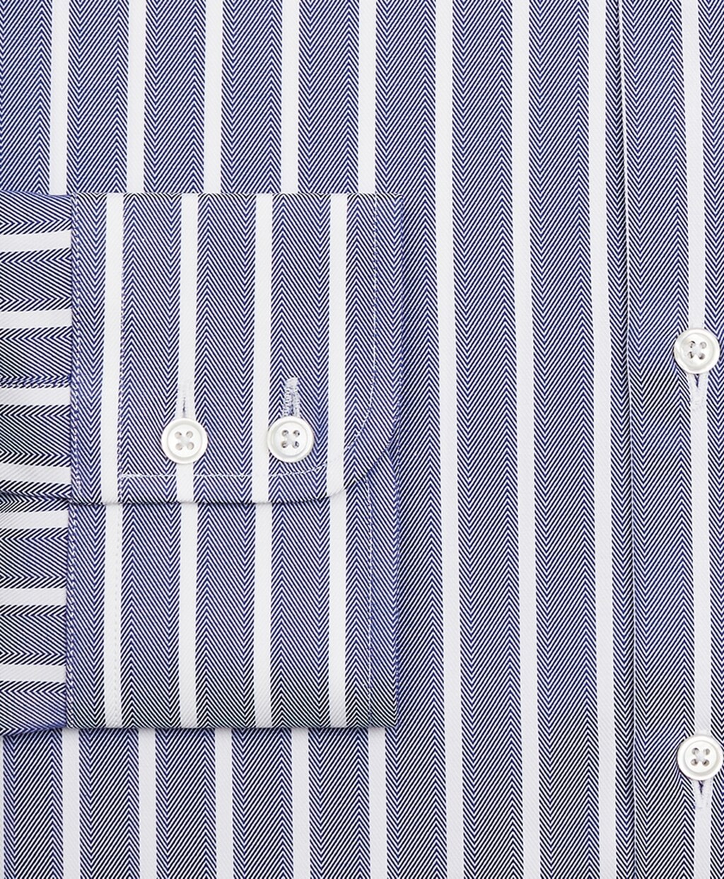 Luxury Collection Milano Slim-Fit Dress Shirt, Franklin Spread Collar Herringbone Wide Stripe
