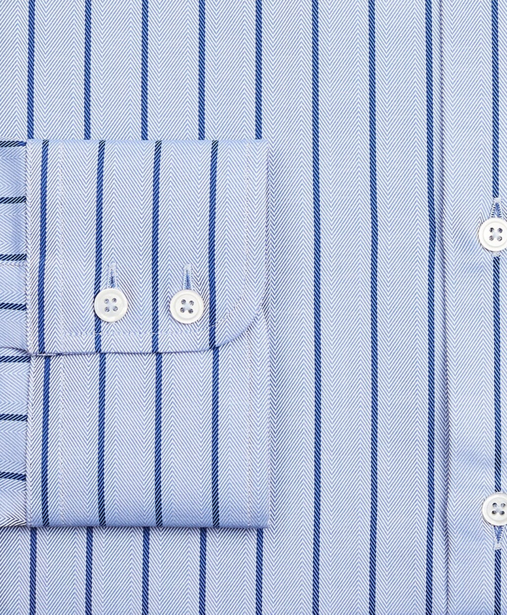 Luxury Collection Soho Extra-Slim-Fit Dress Shirt, Franklin Spread Collar Herringbone Stripe