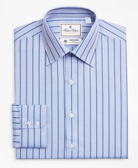 Luxury Collection Milano Slim-Fit Dress Shirt, Franklin Spread Collar Herringbone Stripe