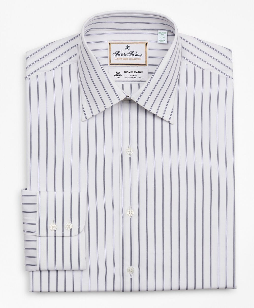 Luxury Collection Milano Slim-Fit Dress Shirt, Franklin Spread Collar Micro-Outline Stripe