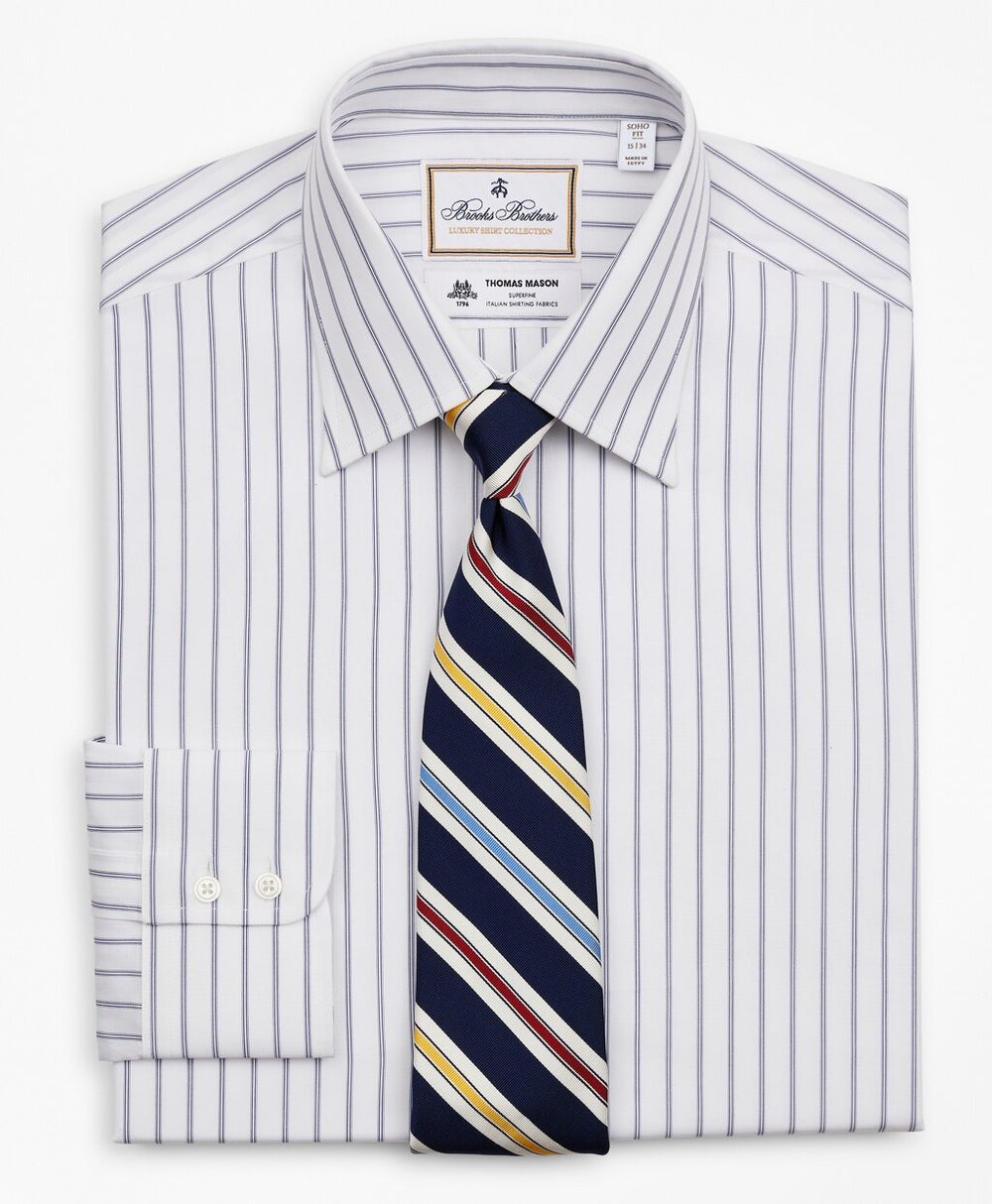 Luxury Collection Soho Extra-Slim-Fit Dress Shirt, Franklin Spread Collar Micro-Outline Stripe