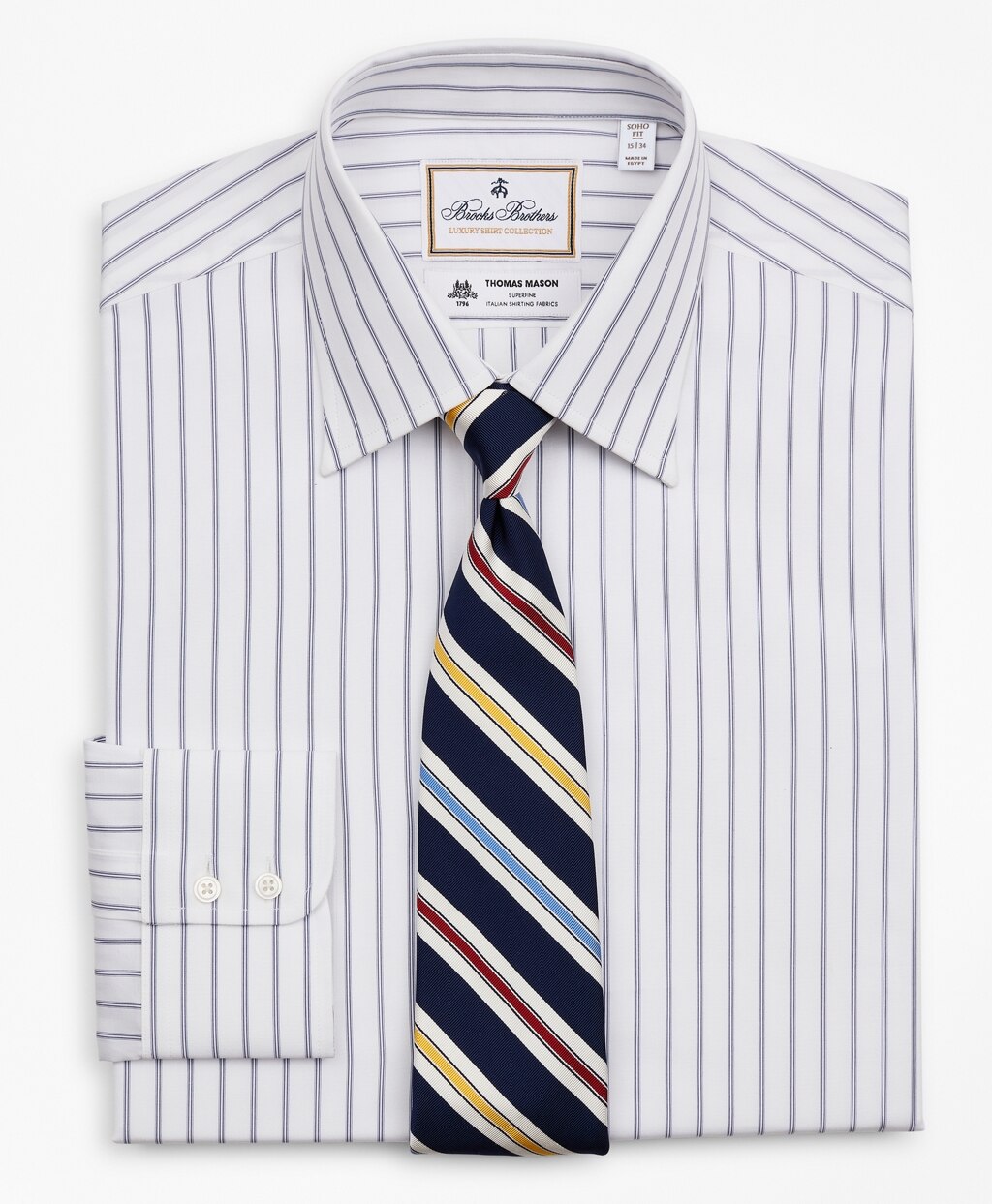 Luxury Collection Soho Extra-Slim-Fit Dress Shirt, Franklin Spread Collar Micro-Outline Stripe