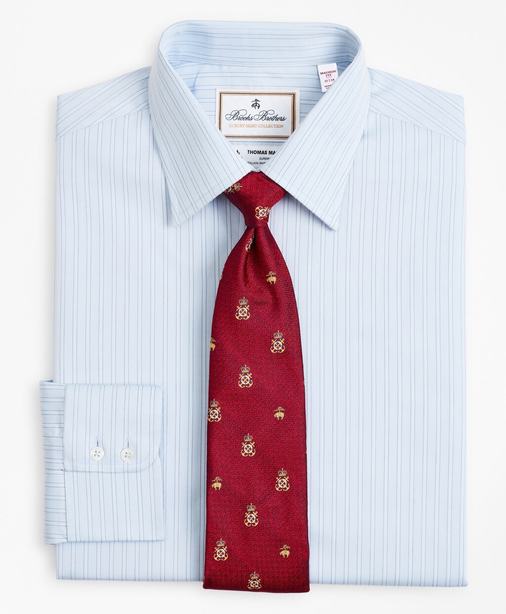 Luxury Collection Madison Classic-Fit Dress Shirt, Franklin Spread Collar Textured Stripe