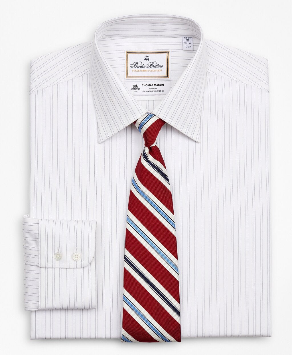 Luxury Collection Regent Fitted Dress Shirt, Franklin Spread Collar Stripe