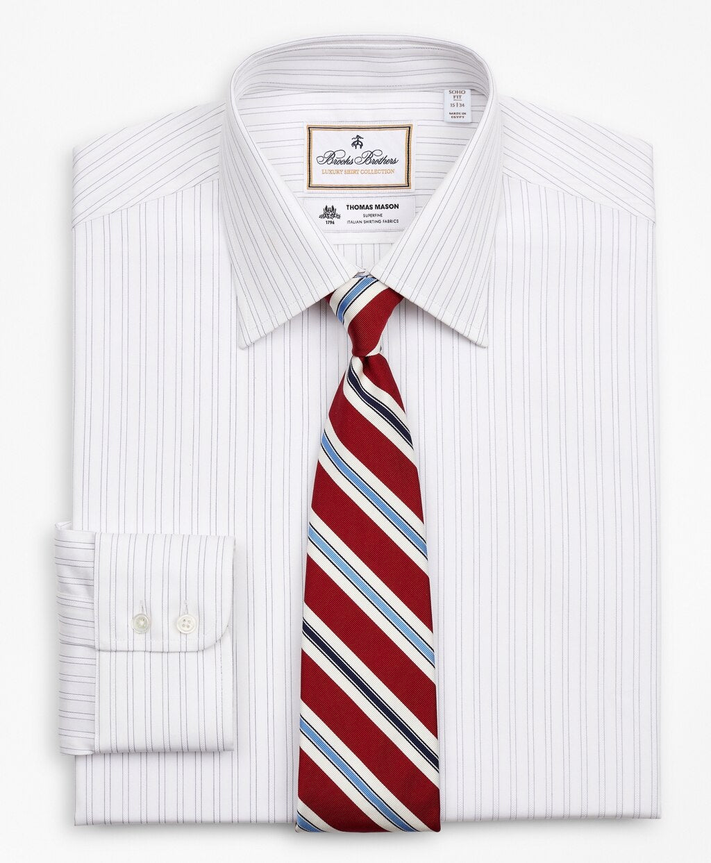 Luxury Collection Soho Extra-Slim-Fit Dress Shirt, Franklin Spread Collar Stripe