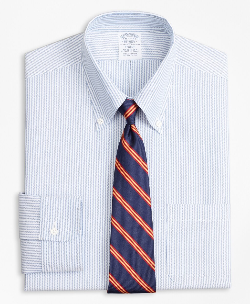 Original Polo® Button-Down Oxford Regent Fitted Dress Shirt, Bengal Stripe