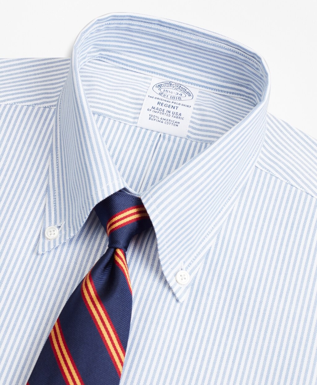 Original Polo® Button-Down Oxford Regent Fitted Dress Shirt, Bengal Stripe
