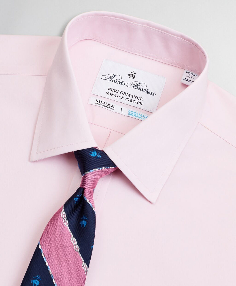 Regent Fitted Dress Shirt, Performance Non-Iron with COOLMAX®, Ainsley Collar Twill
