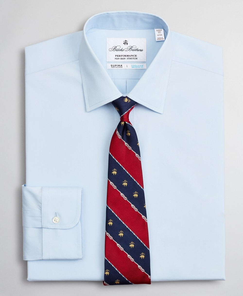 Soho Extra-Slim Fit Dress Shirt, Performance Non-Iron with COOLMAX®, Ainsley Collar Twill