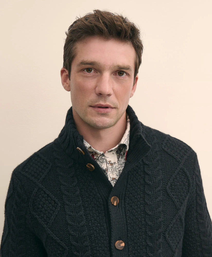 Merino Aran Cable Cardigan