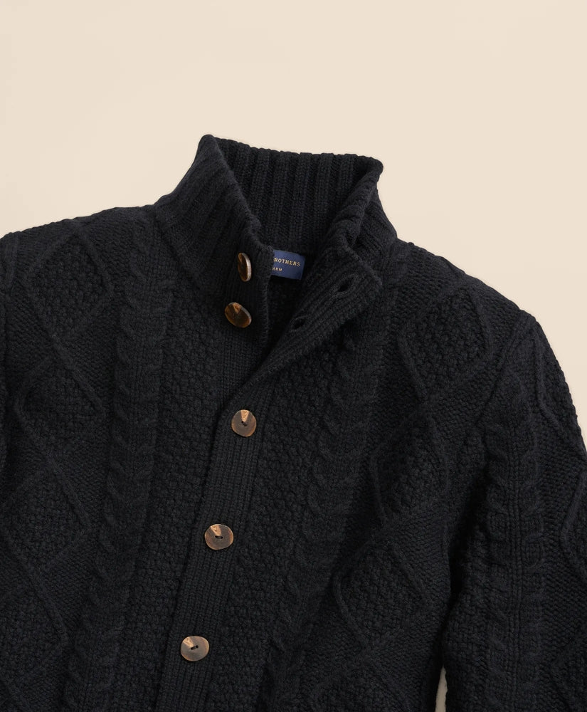 Merino Aran Cable Cardigan