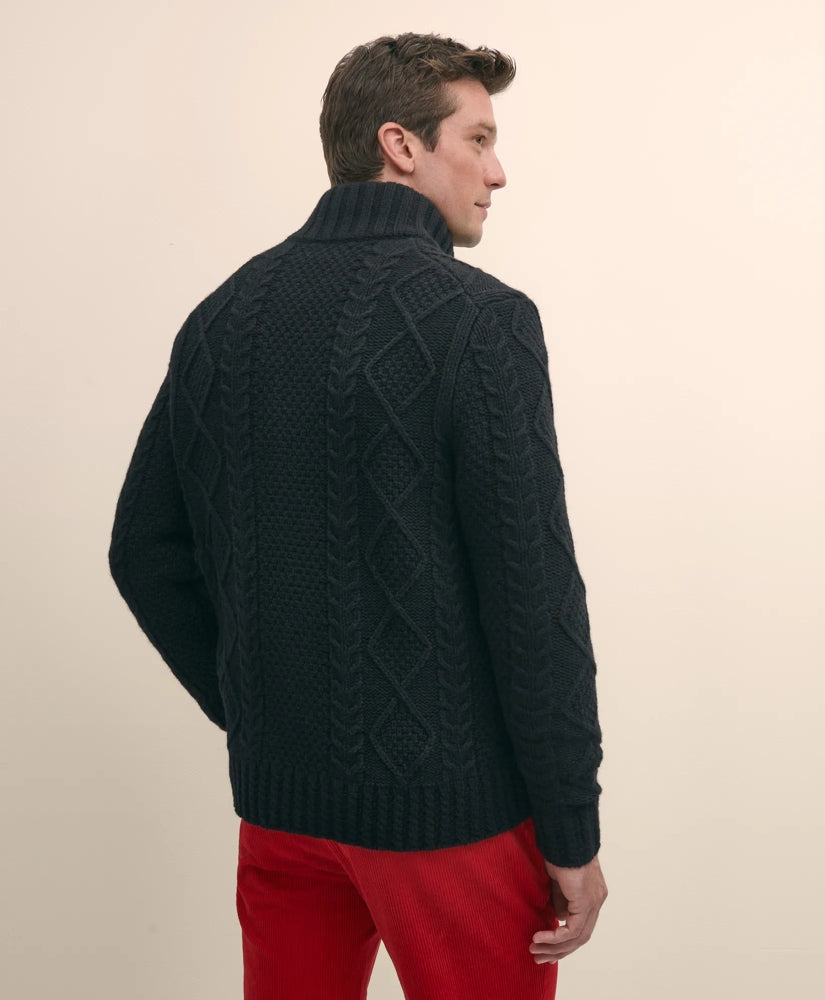 Merino Aran Cable Cardigan