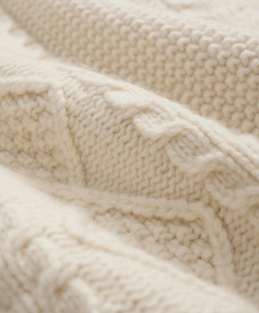 Merino Wool Archive Aran Turtleneck Sweater