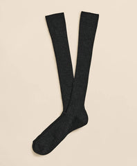 Merino Wool Blend Over-the-Calf Ribbed Socks