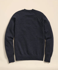 Merino Wool Glen Plaid Contrast Sweater