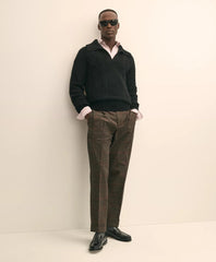 Merino Wool Johnny Collar Aran Sweater