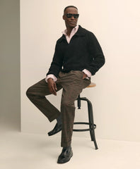 Merino Wool Johnny Collar Aran Sweater