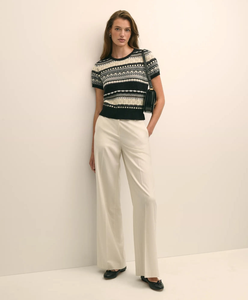 Merino Wool Pointelle Sweater Shell