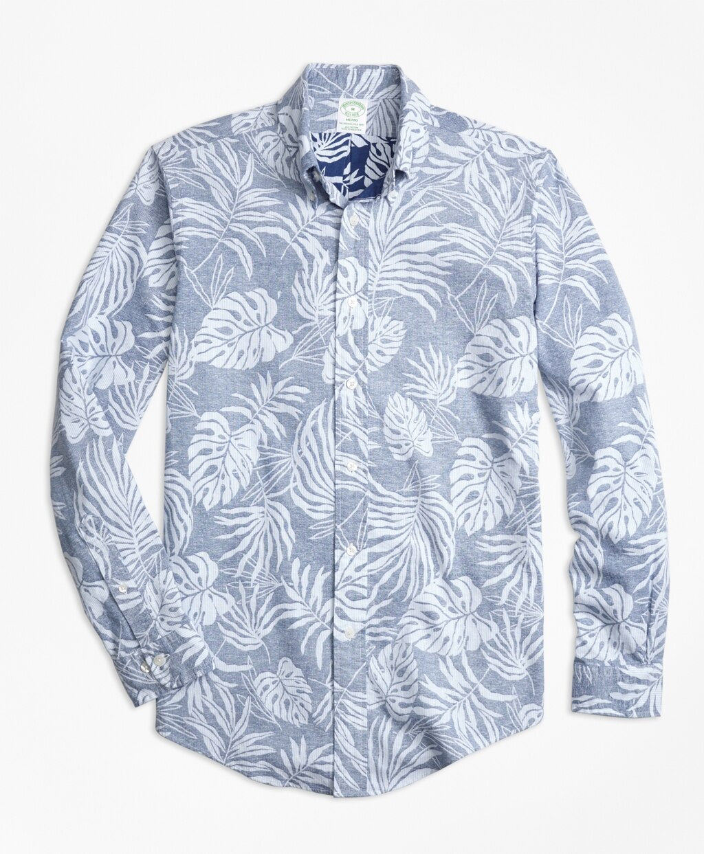Milano Fit Reverse Palm Tree Print Sport Shirt
