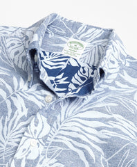Milano Fit Reverse Palm Tree Print Sport Shirt
