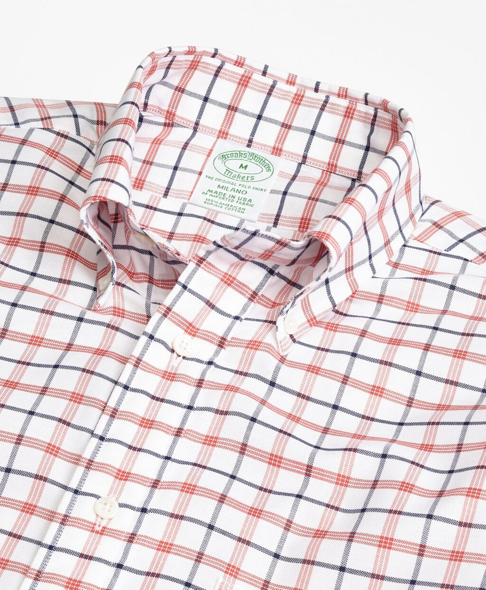 Milano Fit Oxford  Large Check Sport Shirt