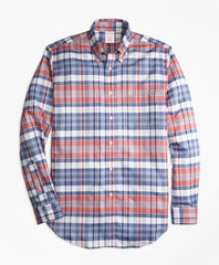 Madison Fit Oxford Madras Plaid Sport Shirt