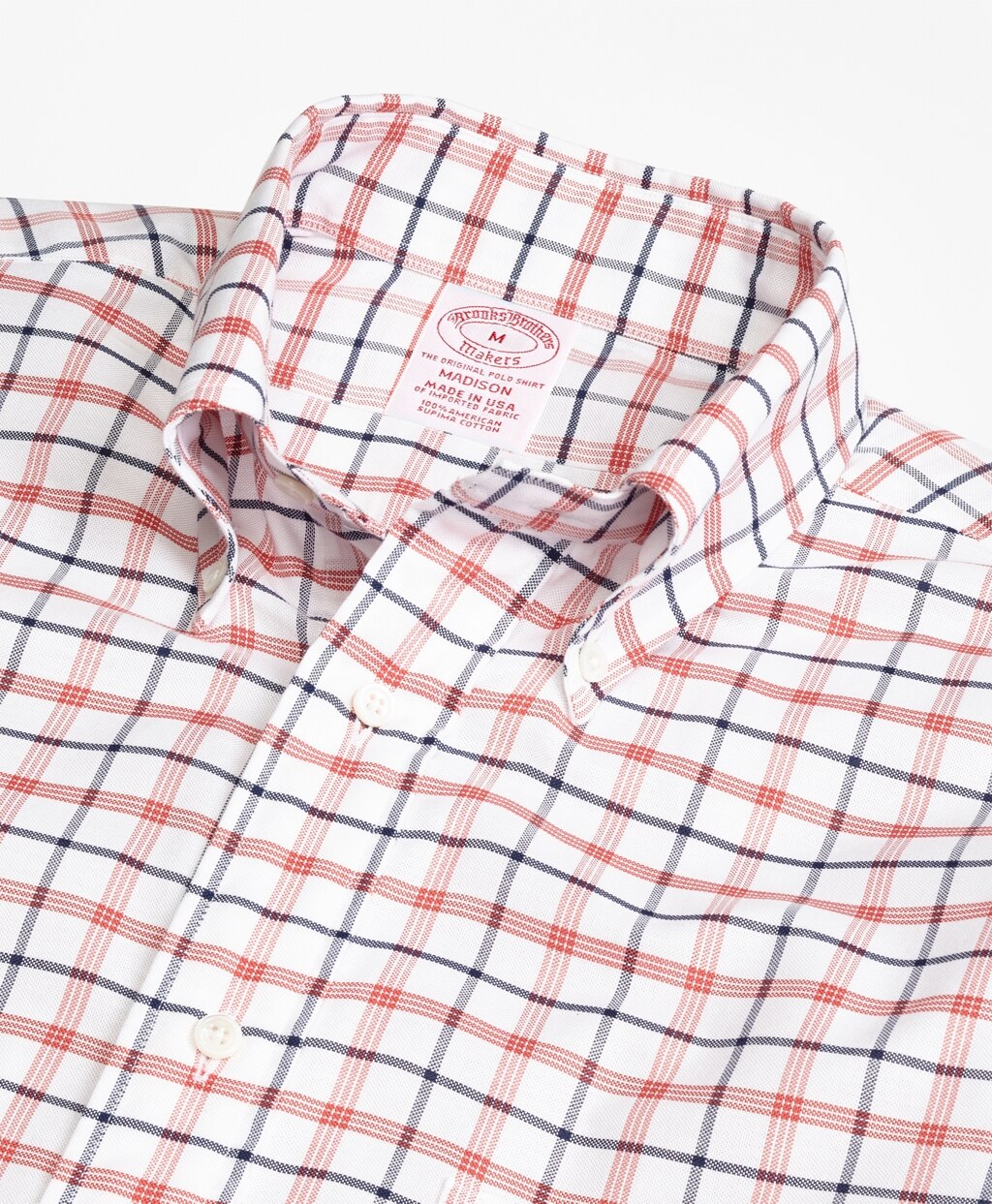 Madison Fit Oxford  Large Check Sport Shirt