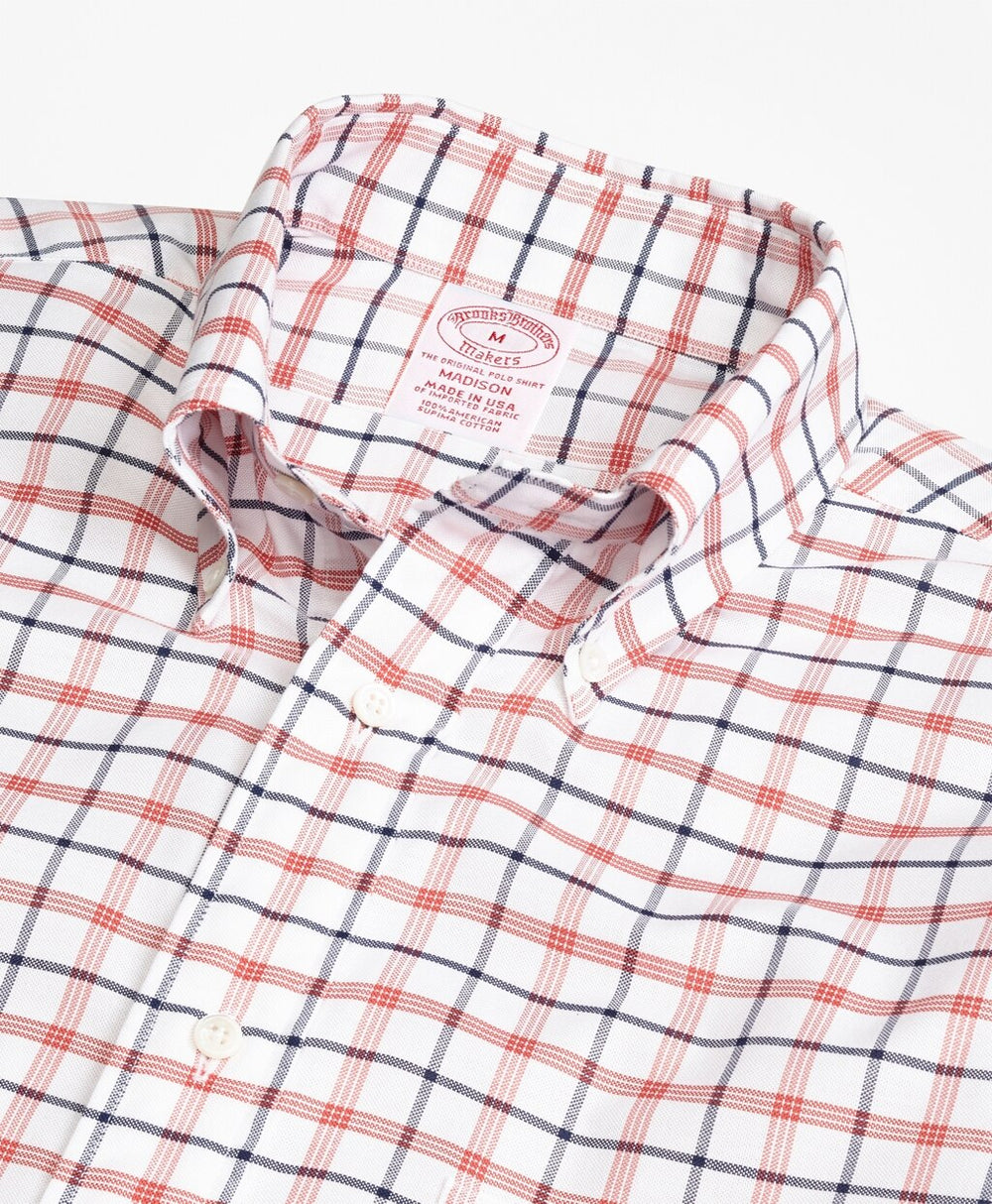 Madison Fit Oxford  Large Check Sport Shirt