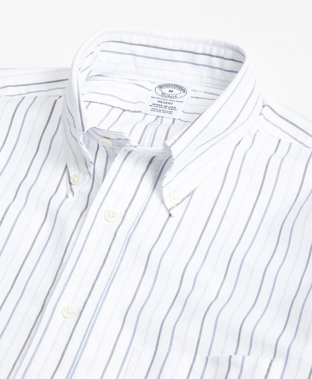 Regent Fit Oxford Multi-Stripe Sport Shirt