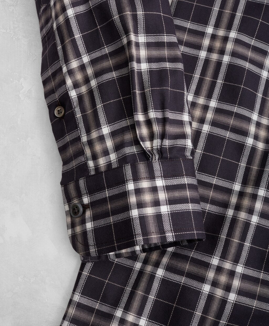 Golden Fleece® Regent Fit Black Plaid Flannel Sport Shirt