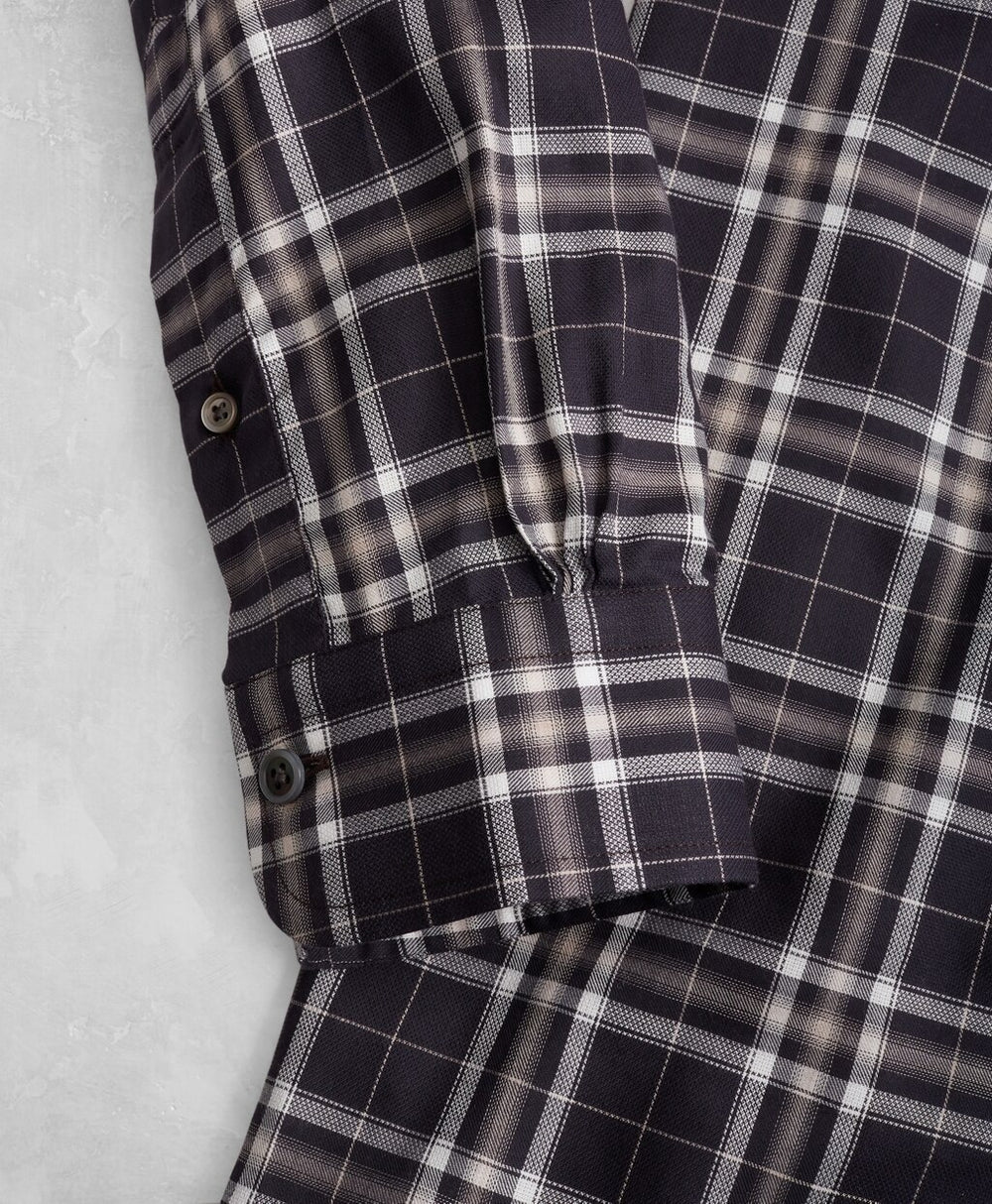 Golden Fleece® Regent Fit Black Plaid Flannel Sport Shirt