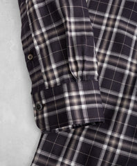 Golden Fleece® Regent Fit Black Plaid Flannel Sport Shirt